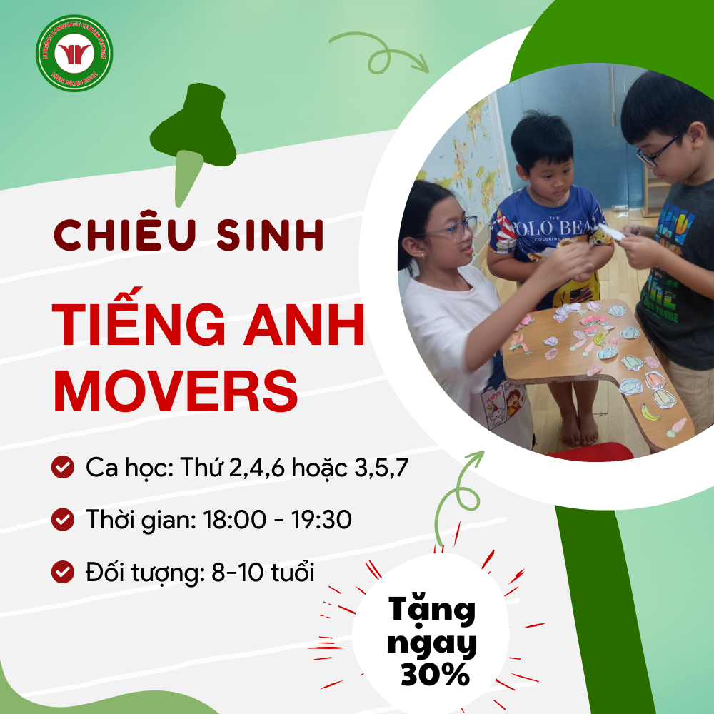 Chiêu Sinh Khóa Học Tiếng Anh Movers